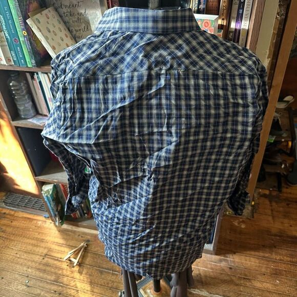 Billy Reid plaid tartan button down business casual shirt - Picture 2 of 3